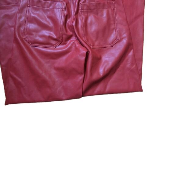 Maeve Colette Red Leather Pants DAMAGED - Picture 5 of 6